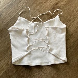 Strappy backless crop